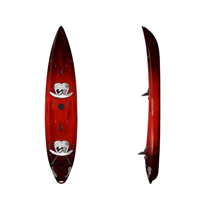 Wave Sport Scooter X Gemini Tandem Sit On Top Kayak in Cherry Bomb